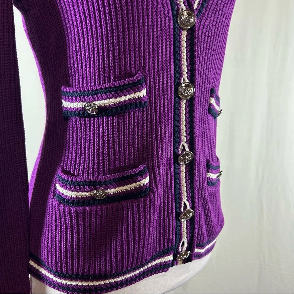 Talbots V-NECK CARDIGAN - TEXTURE
STRIPE - Picture 11 of 16